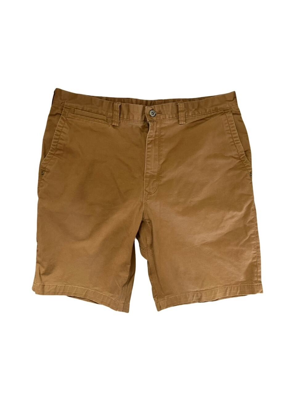 Duluth Trading Flex Ballroom Khaki Shorts Sz 38